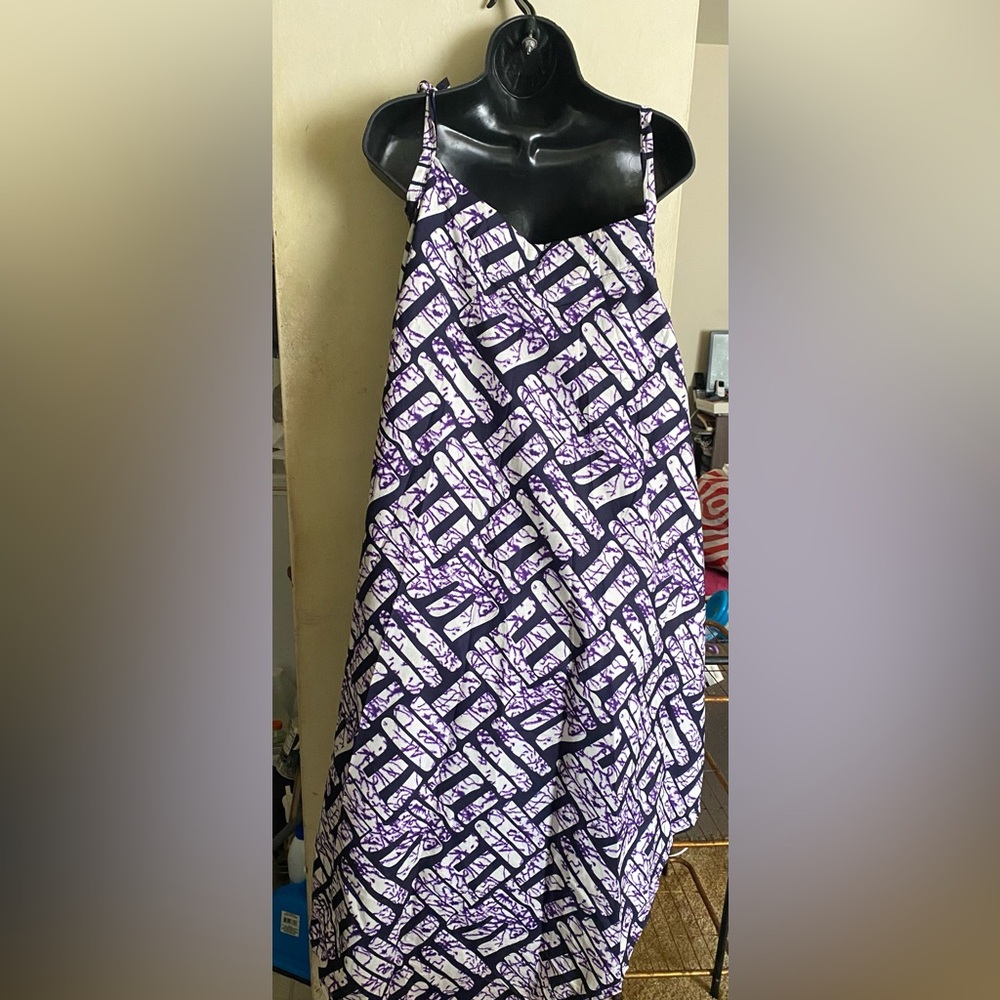 Purple and White Patterned Women's Skirt